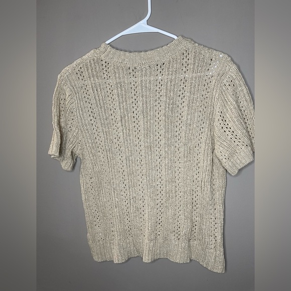Bobeau Women's Cream Knit Top Size M - Picture 4 of 4
